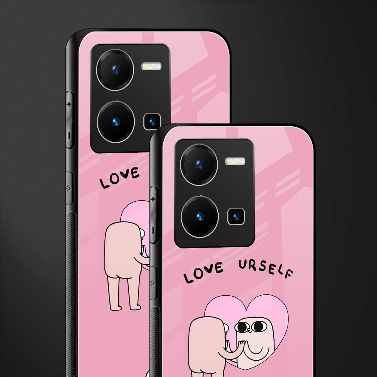 self love back phone cover | glass case for vivo y35 4g