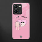 self love back phone cover | glass case for vivo y35 4g