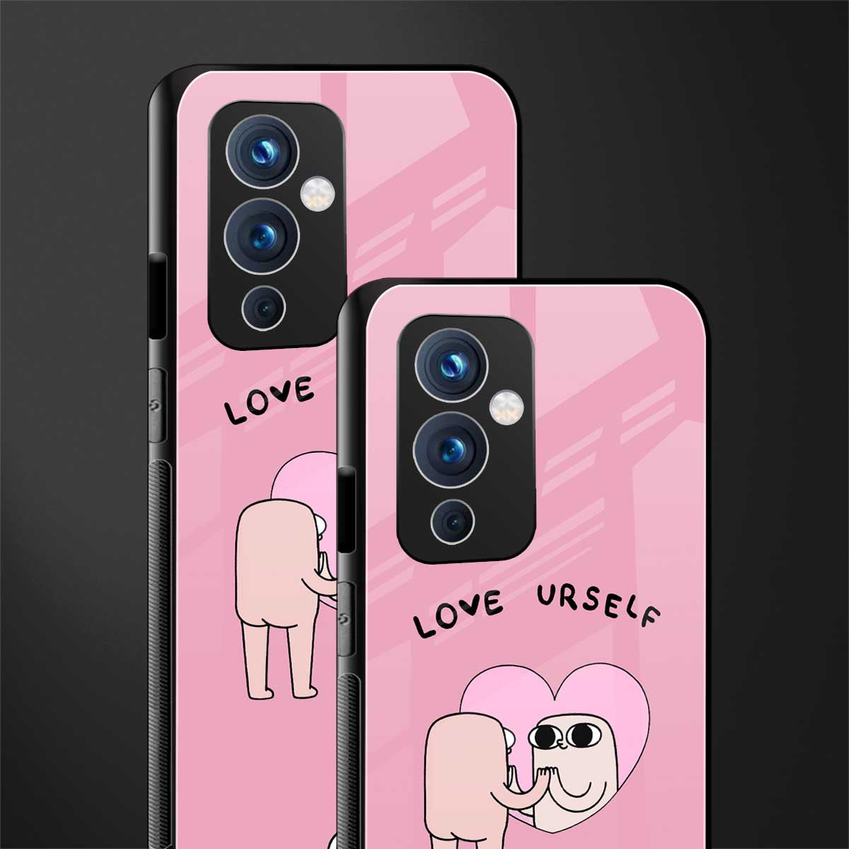 self love back phone cover | glass case for oneplus 9