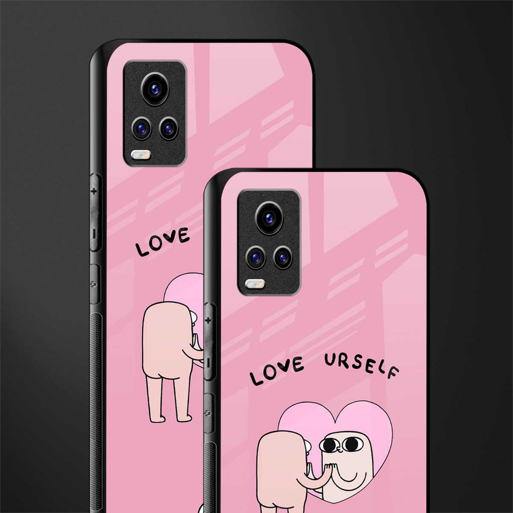 self love back phone cover | glass case for vivo v21e 4g