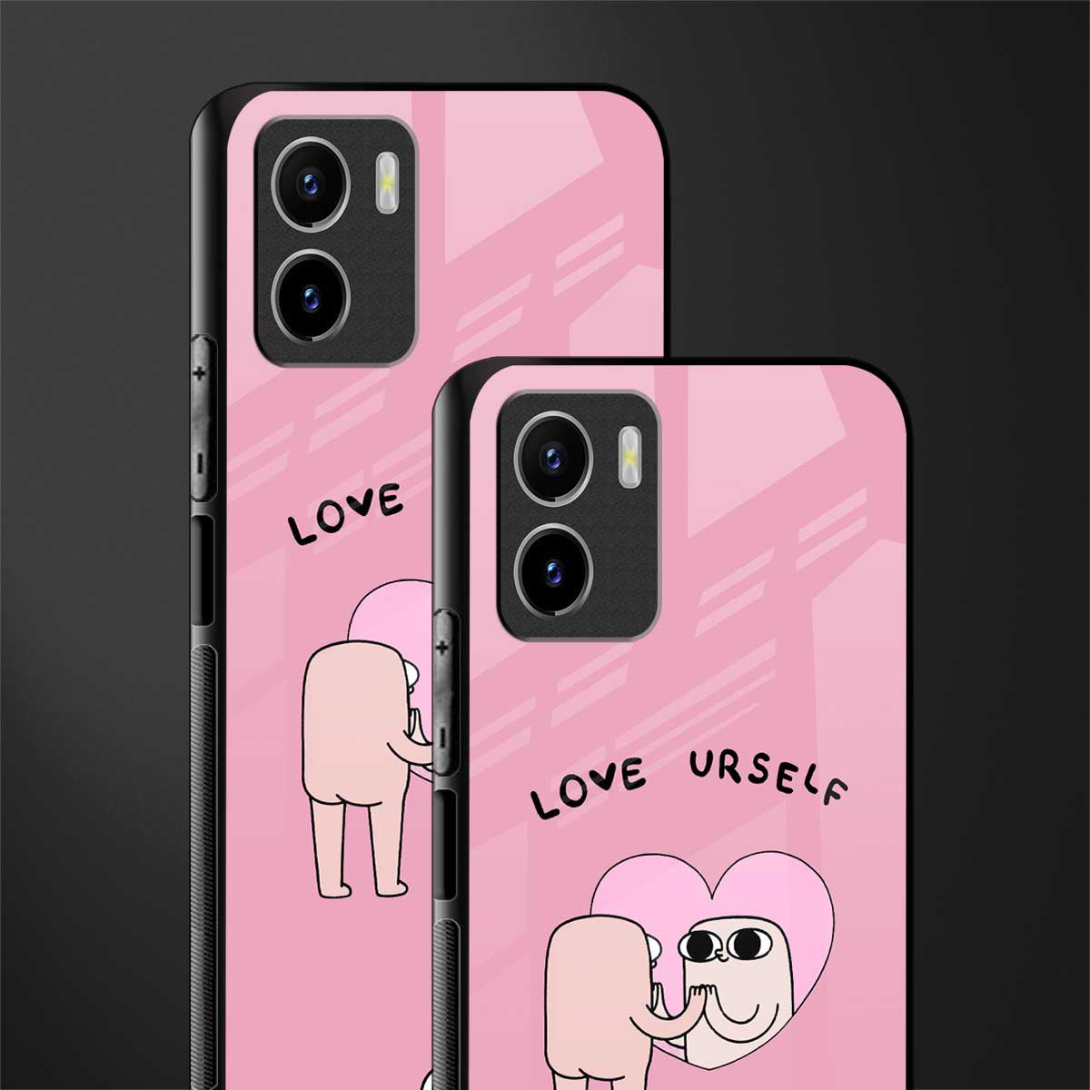 self love back phone cover | glass case for vivo y72