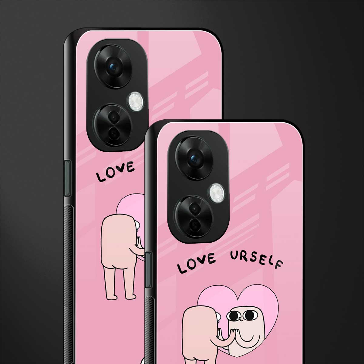 self love back phone cover | glass case for oneplus nord ce 3 lite