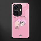 self love back phone cover | glass case for vivo t1 44w 4g
