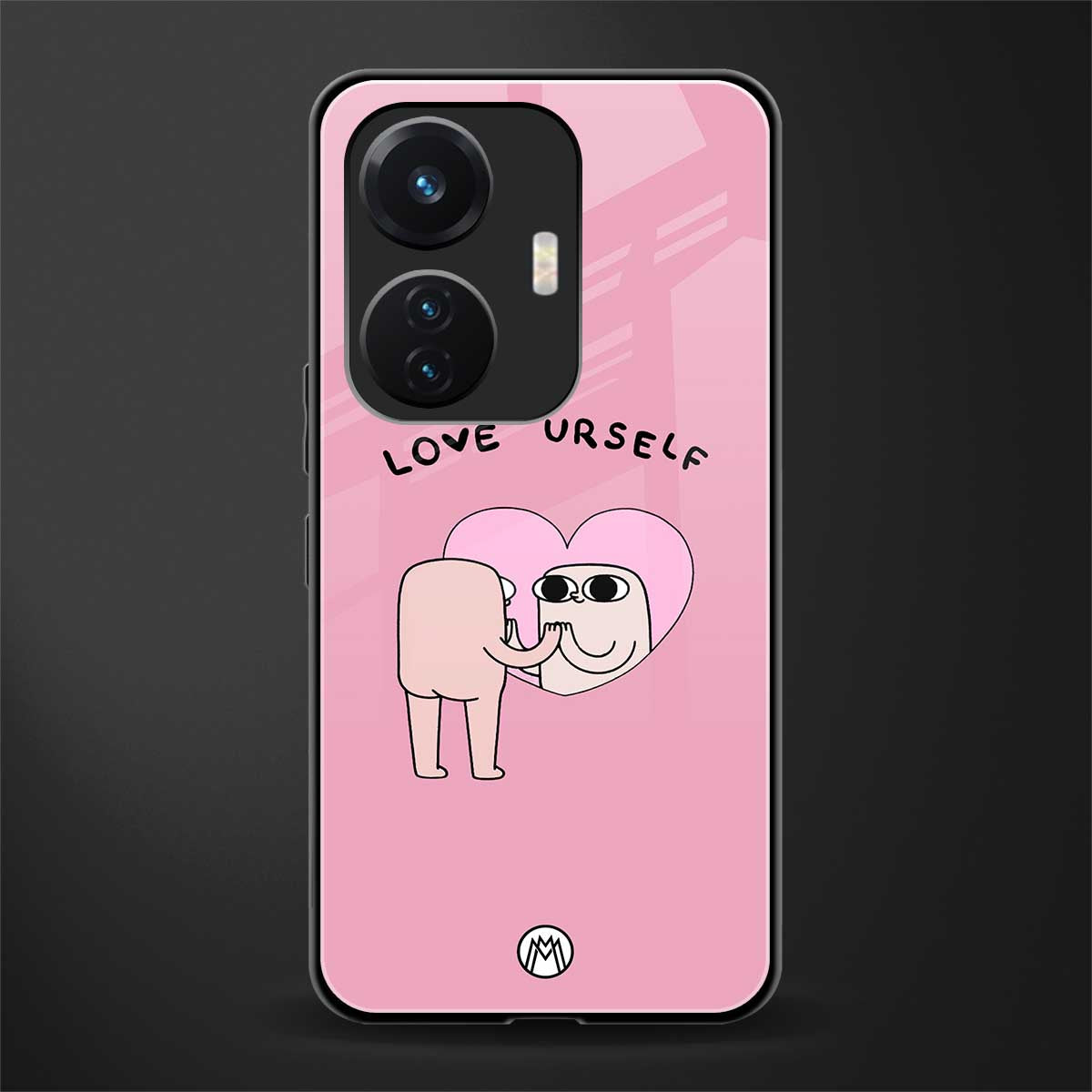 self love back phone cover | glass case for vivo t1 44w 4g