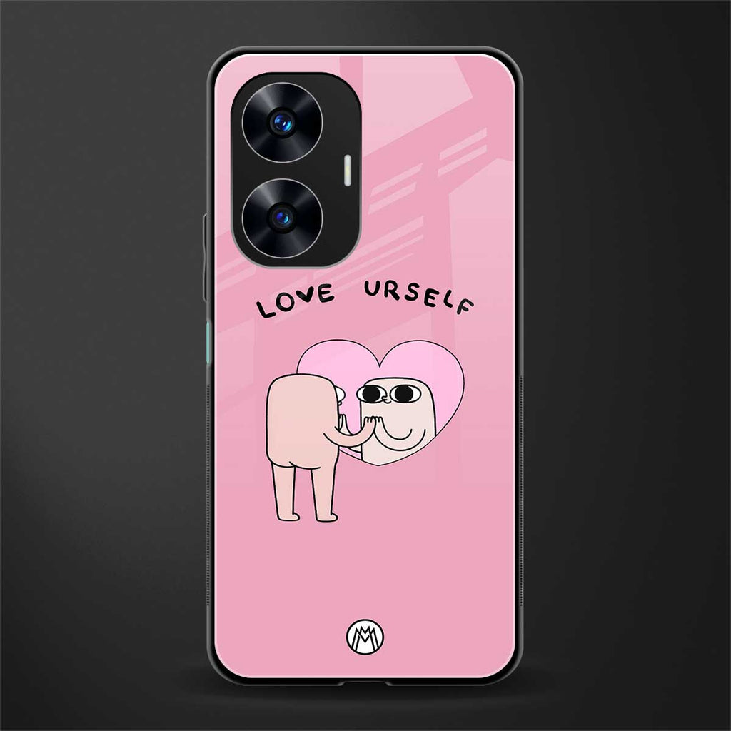 self love back phone cover | glass case for realme c55