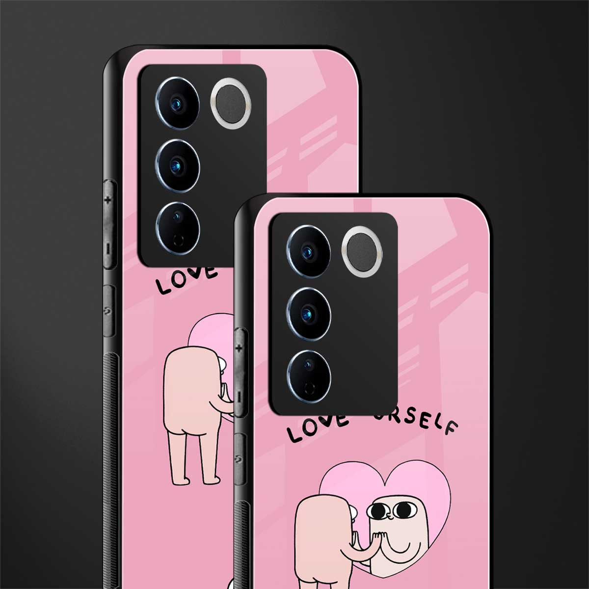 self love back phone cover | glass case for vivo v27 pro 5g