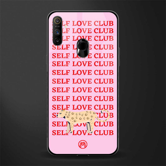 self love club glass case for realme narzo 10a image