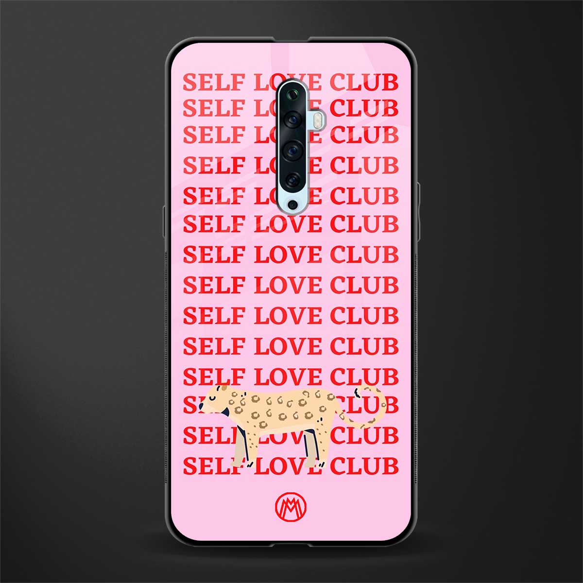 self love club glass case for oppo reno 2f image