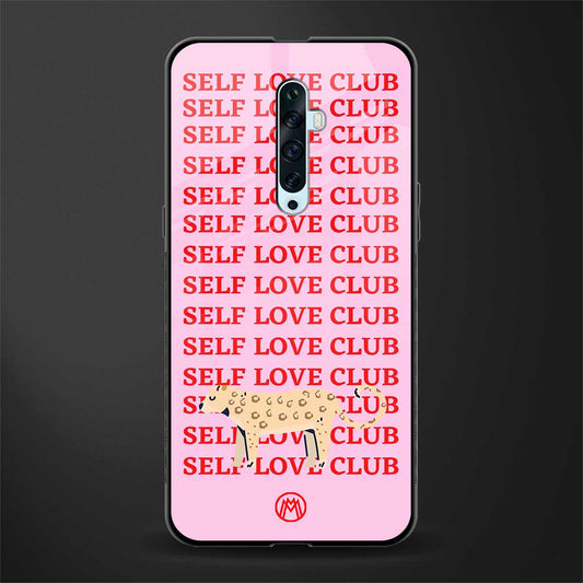self love club glass case for oppo reno 2f image