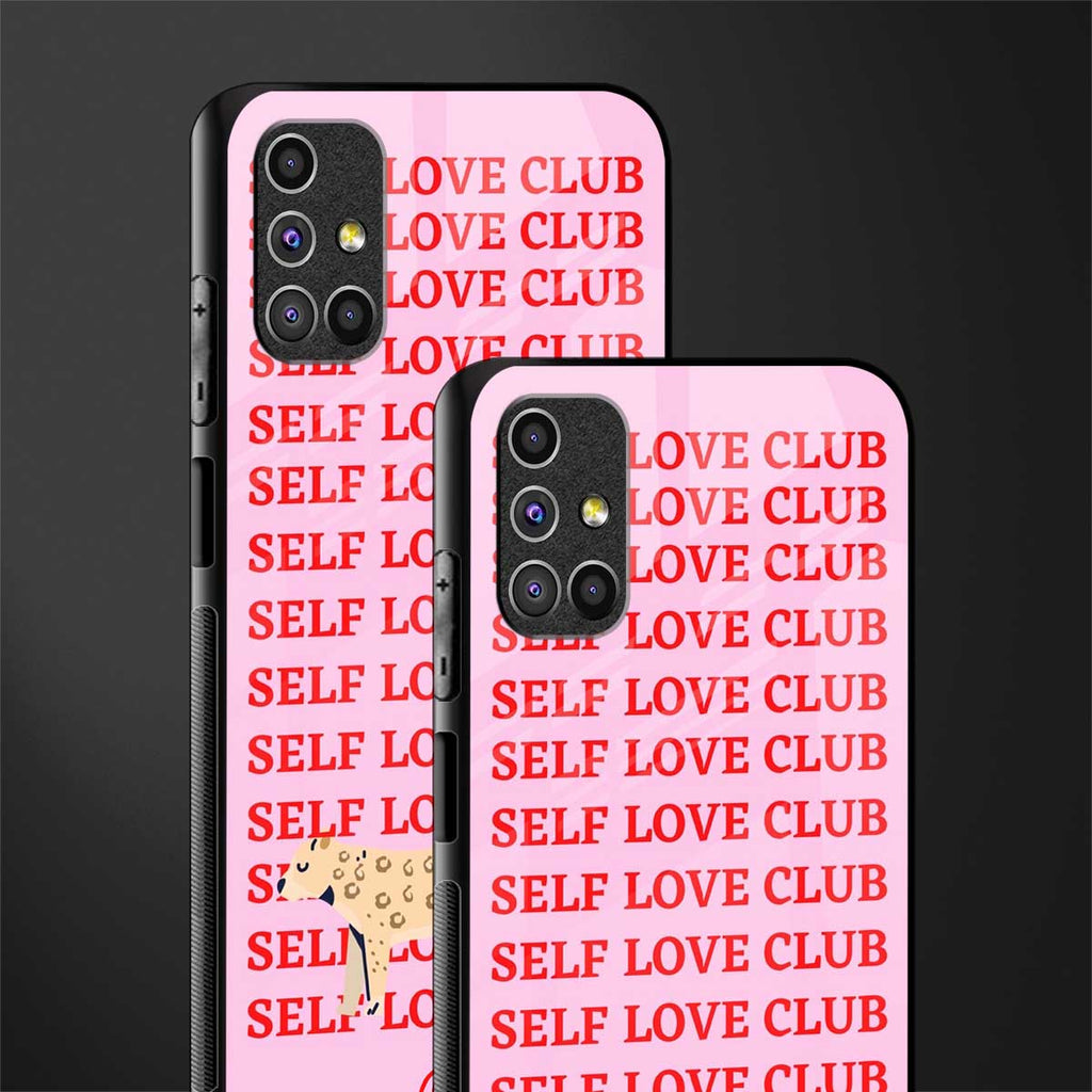 self love club glass case for samsung galaxy m51 image-2