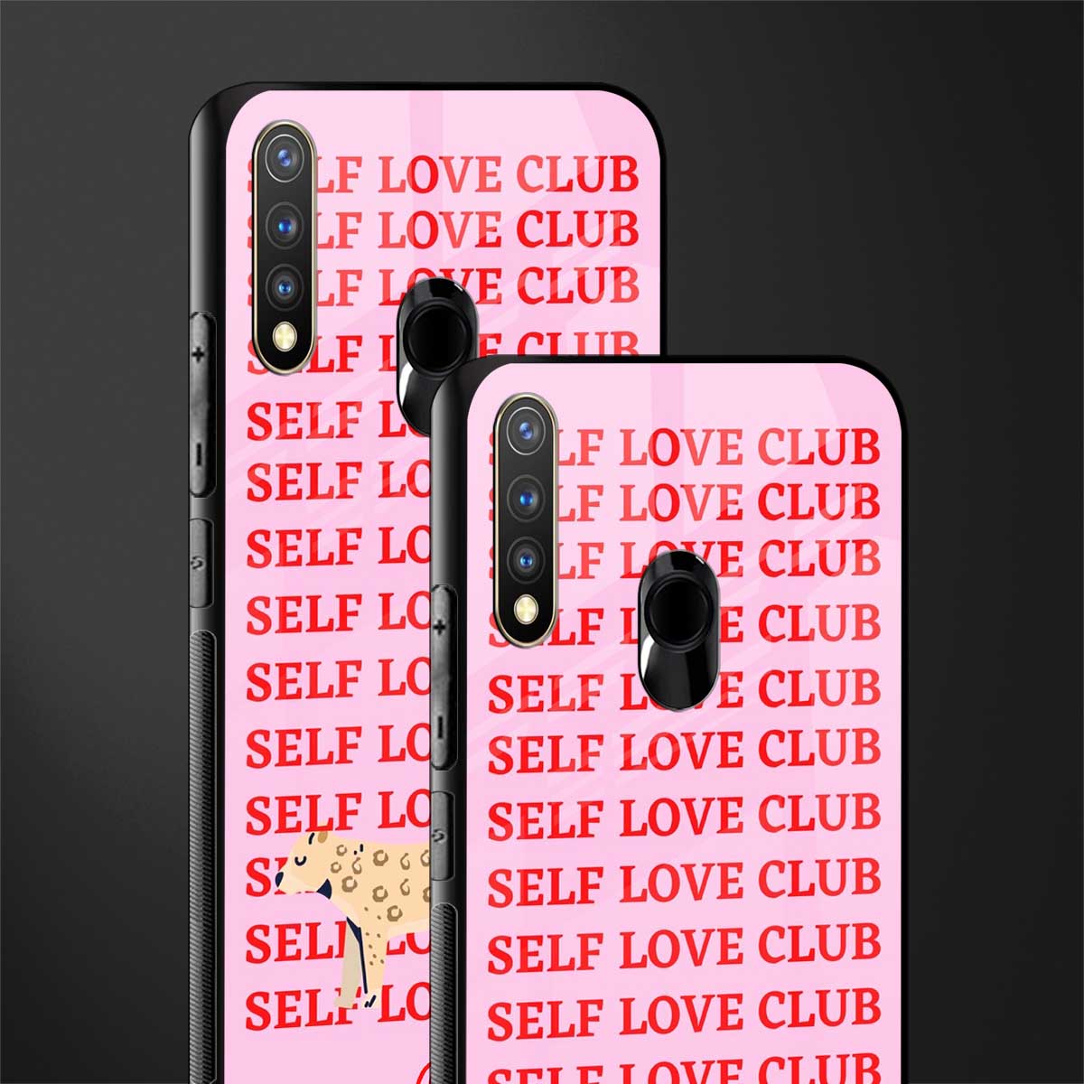 self love club glass case for vivo y19 image-2