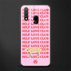 self love club glass case for vivo u20 image