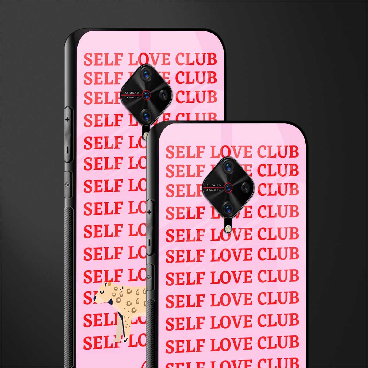 self love club glass case for vivo s1 pro image-2