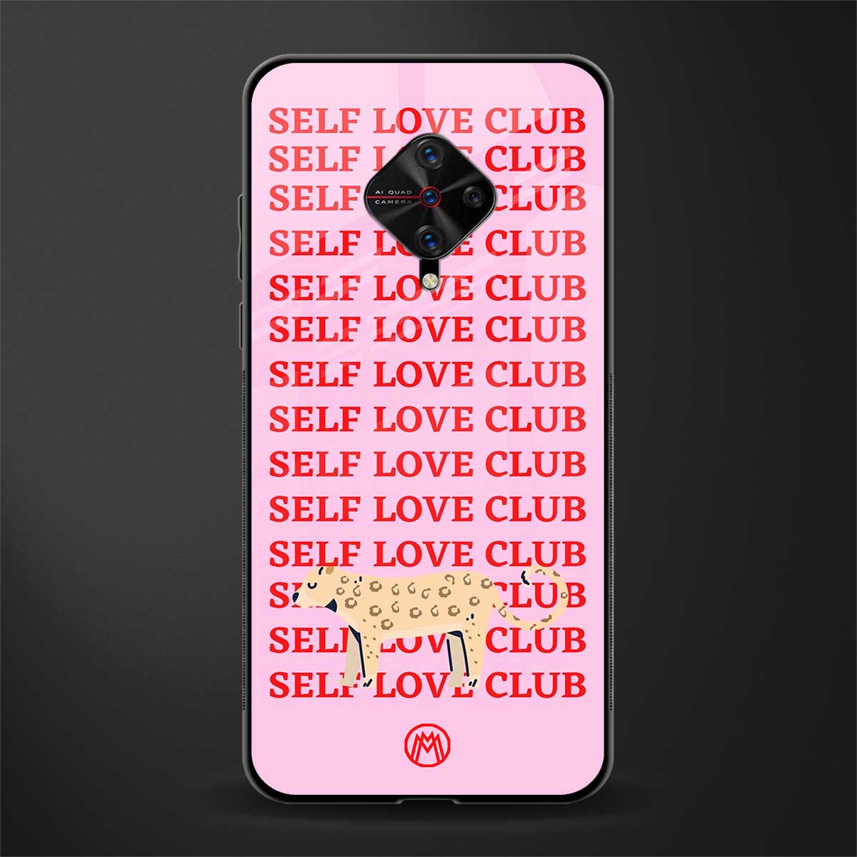 self love club glass case for vivo s1 pro image