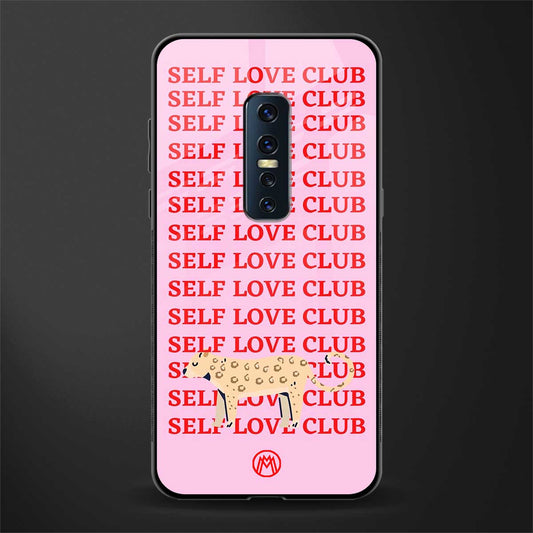 self love club glass case for vivo v17 pro image