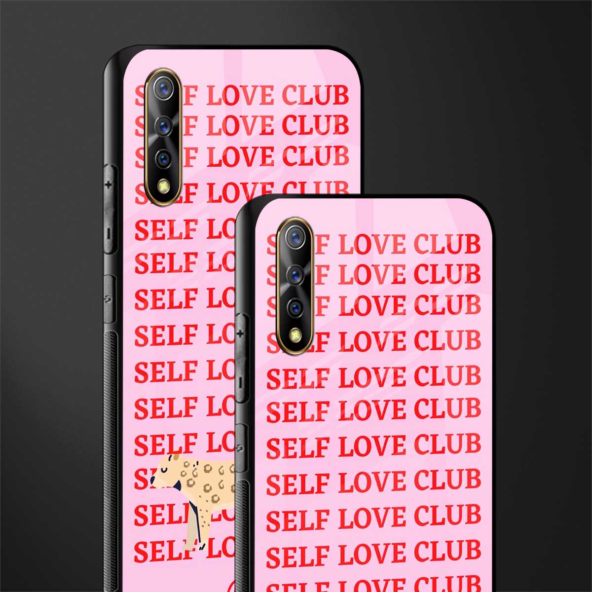 self love club glass case for vivo s1 image-2
