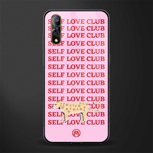 self love club glass case for vivo s1 image