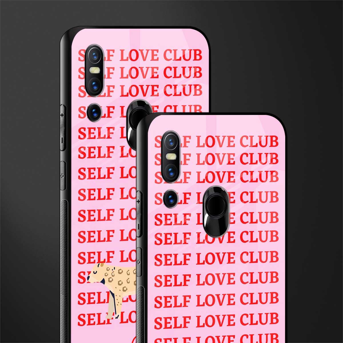 self love club glass case for vivo v15 image-2