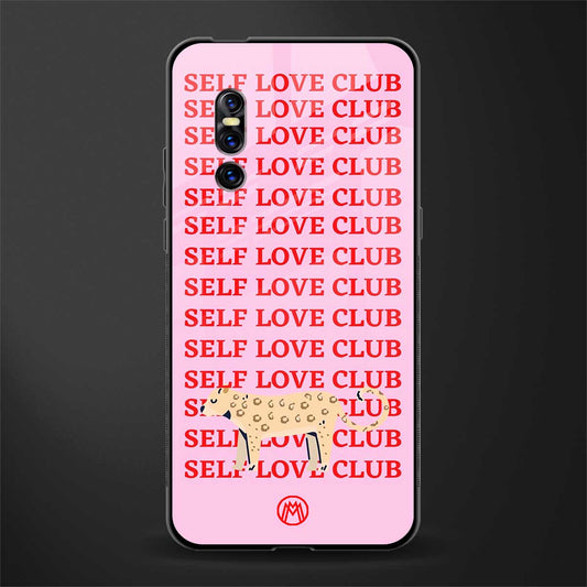 self love club glass case for vivo v15 pro image