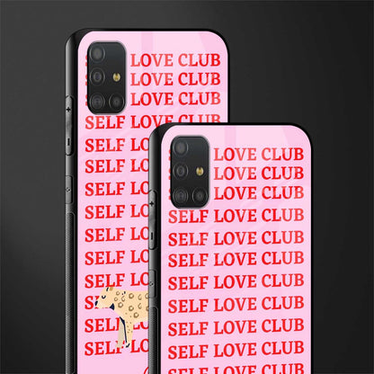 self love club glass case for samsung galaxy a51 image-2
