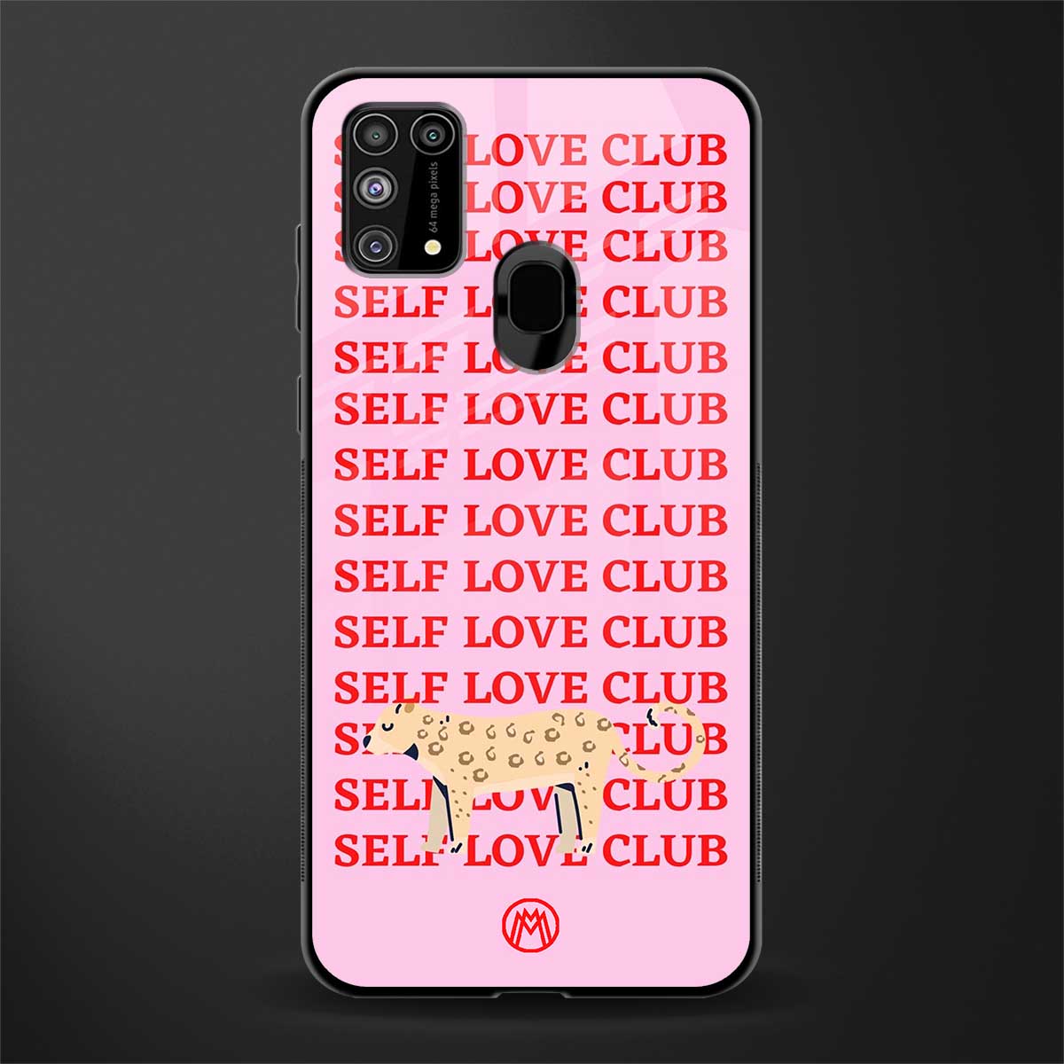 self love club glass case for samsung galaxy f41 image