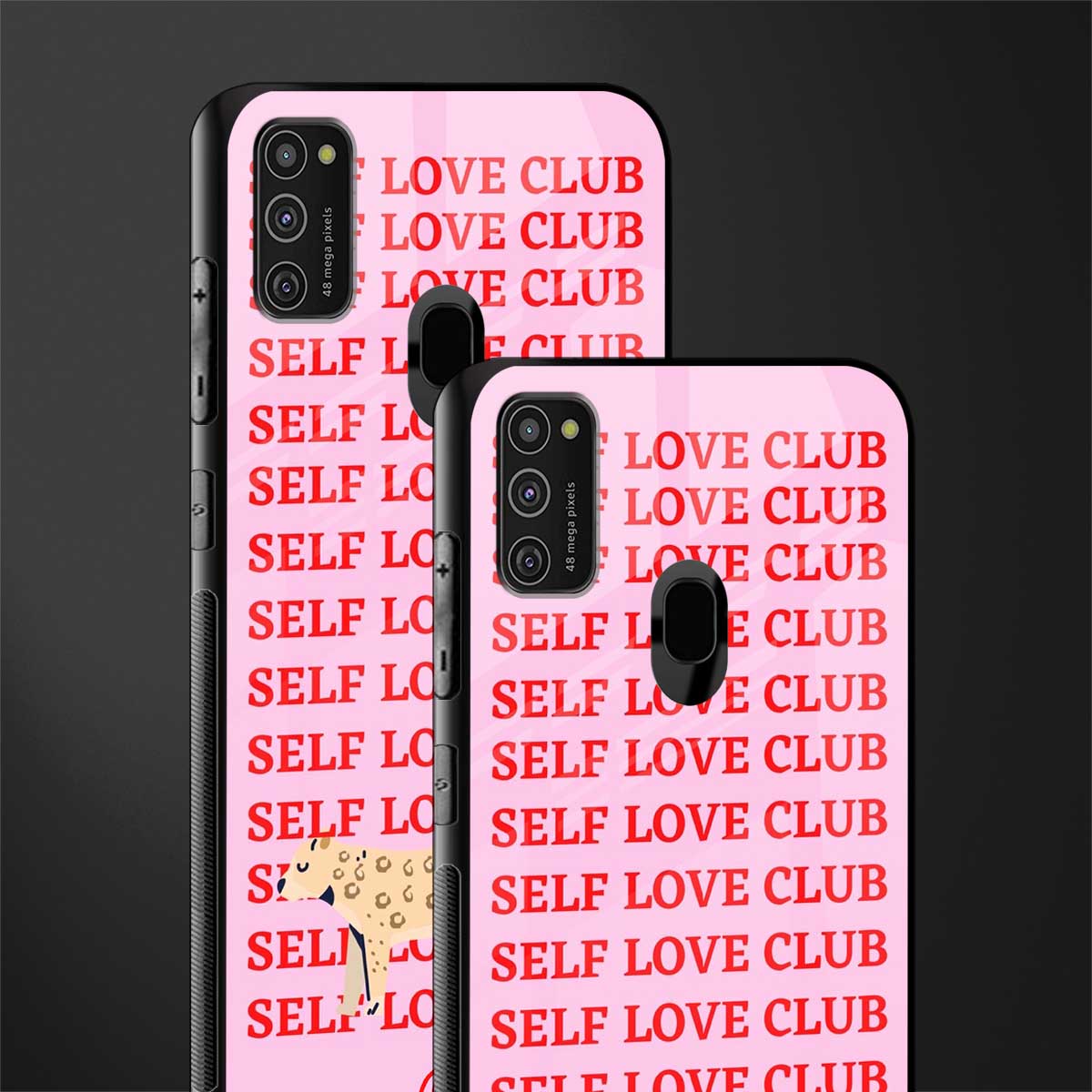 self love club glass case for samsung galaxy m21 image-2
