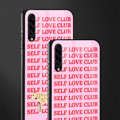 self love club glass case for samsung galaxy a30s image-2