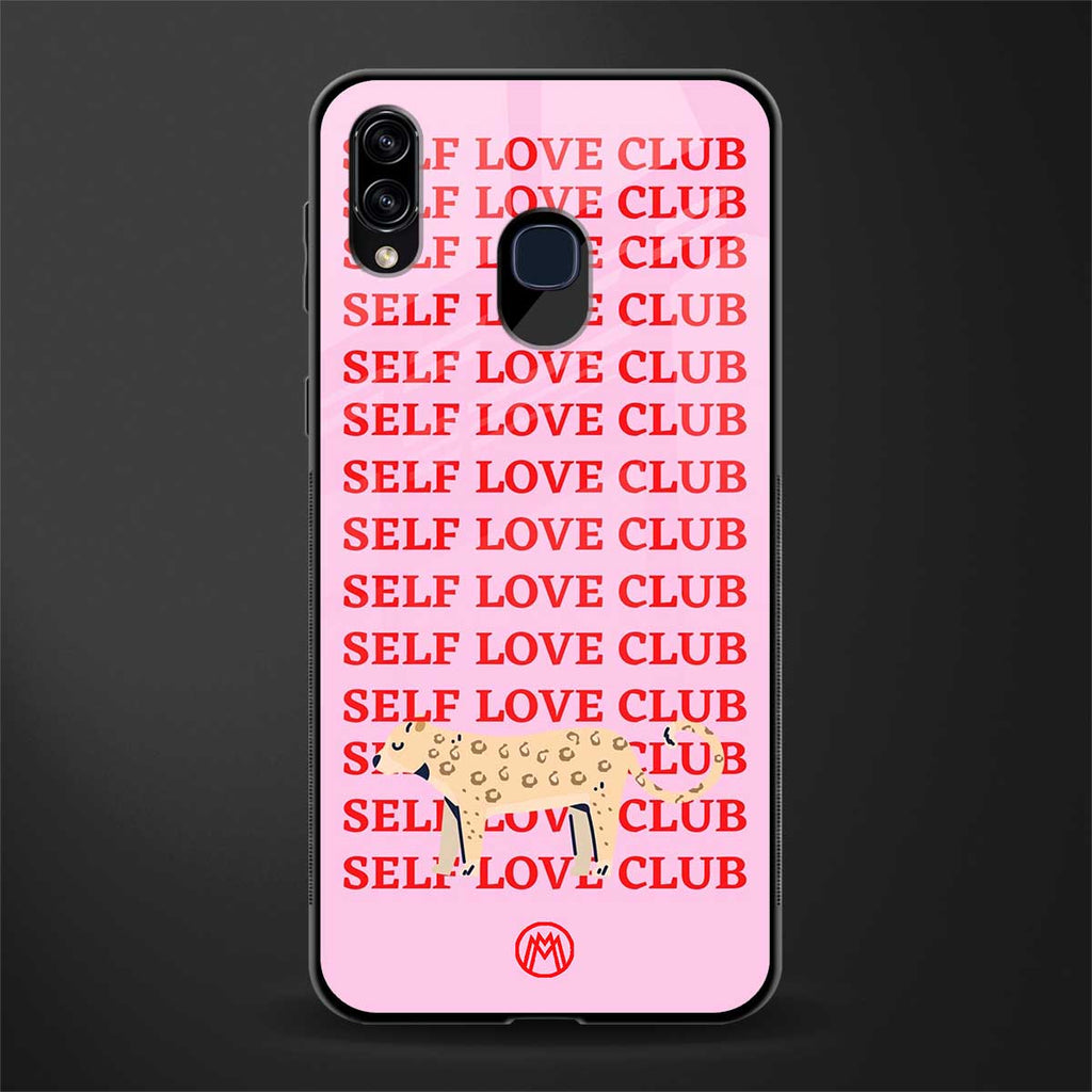 self love club glass case for samsung galaxy a20 image