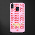 self love club glass case for samsung galaxy m10s image