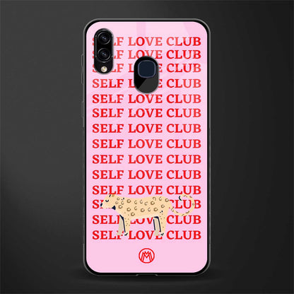 self love club glass case for samsung galaxy m10s image