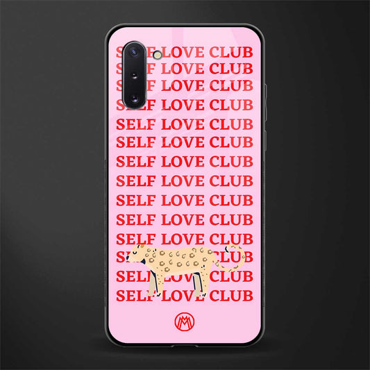 self love club glass case for samsung galaxy note 10 image