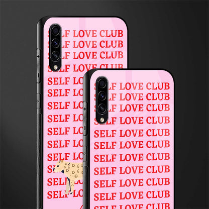 self love club glass case for samsung galaxy a70 image-2