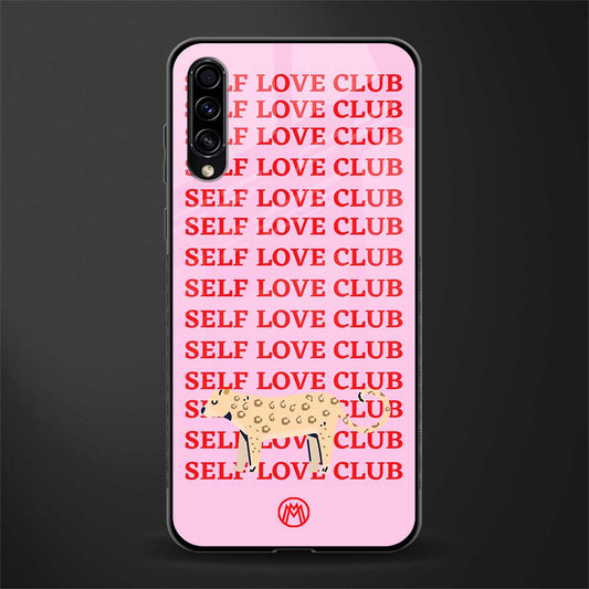 self love club glass case for samsung galaxy a70 image