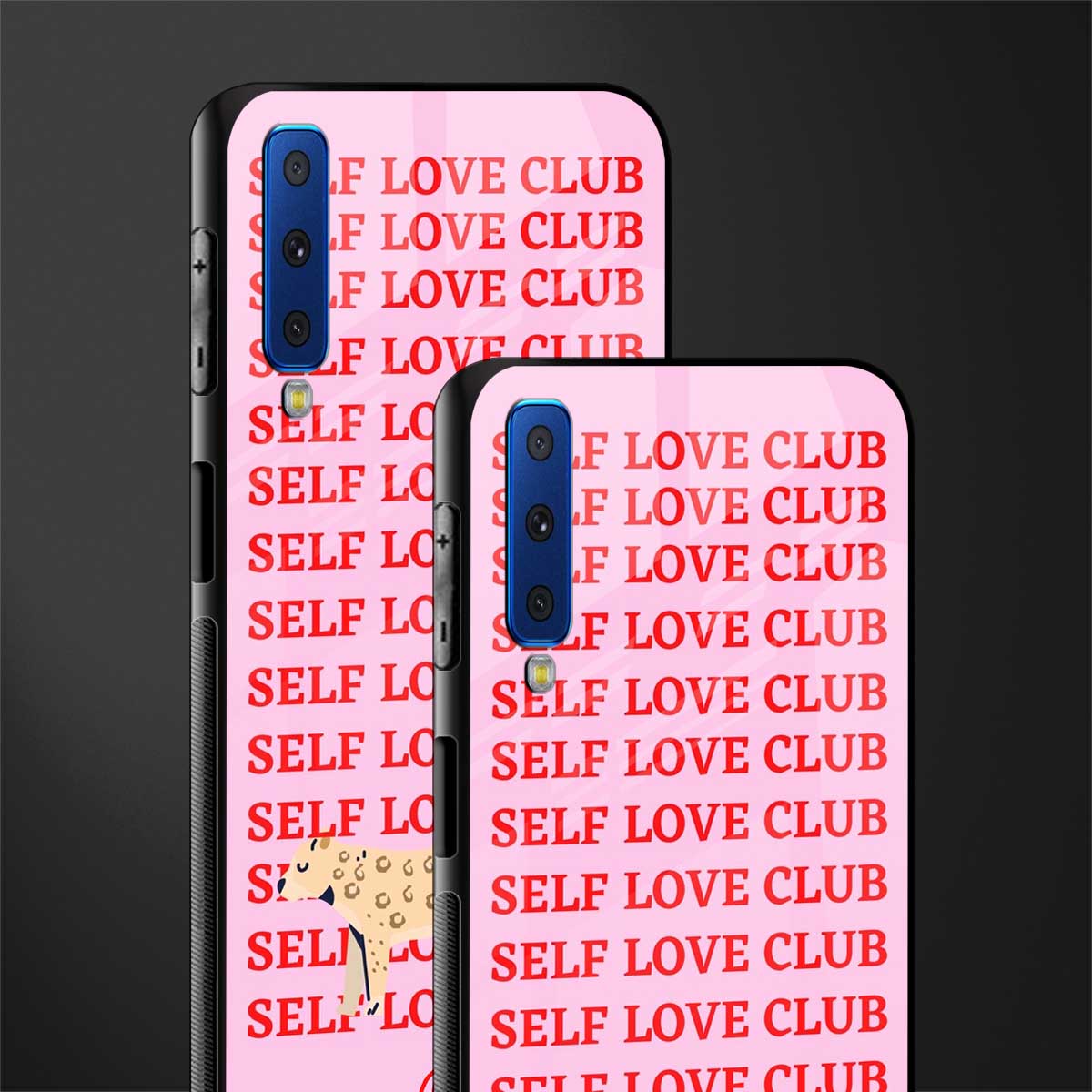 self love club glass case for samsung galaxy a7 2018 image-2