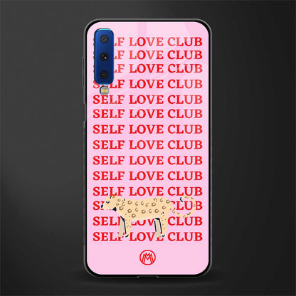 self love club glass case for samsung galaxy a7 2018 image