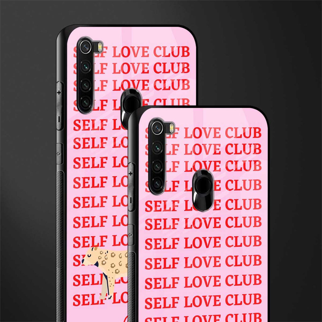 self love club glass case for redmi note 8 image-2
