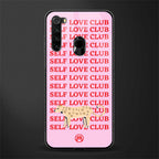 self love club glass case for redmi note 8 image