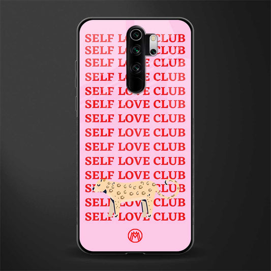 self love club glass case for redmi note 8 pro image