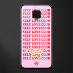 self love club glass case for redmi note 9 pro image