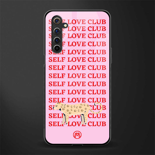 self love club glass case for realme 6i image