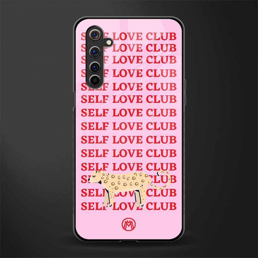 self love club glass case for realme 6 image