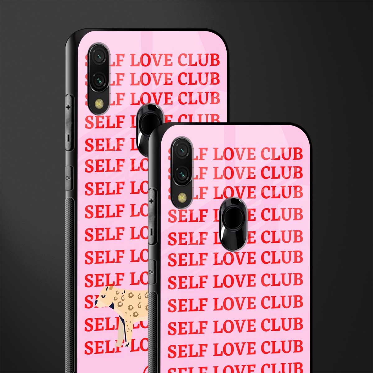 self love club glass case for redmi note 7s image-2