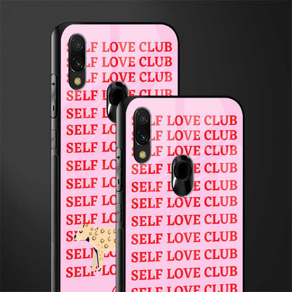self love club glass case for redmi 7redmi y3 image-2