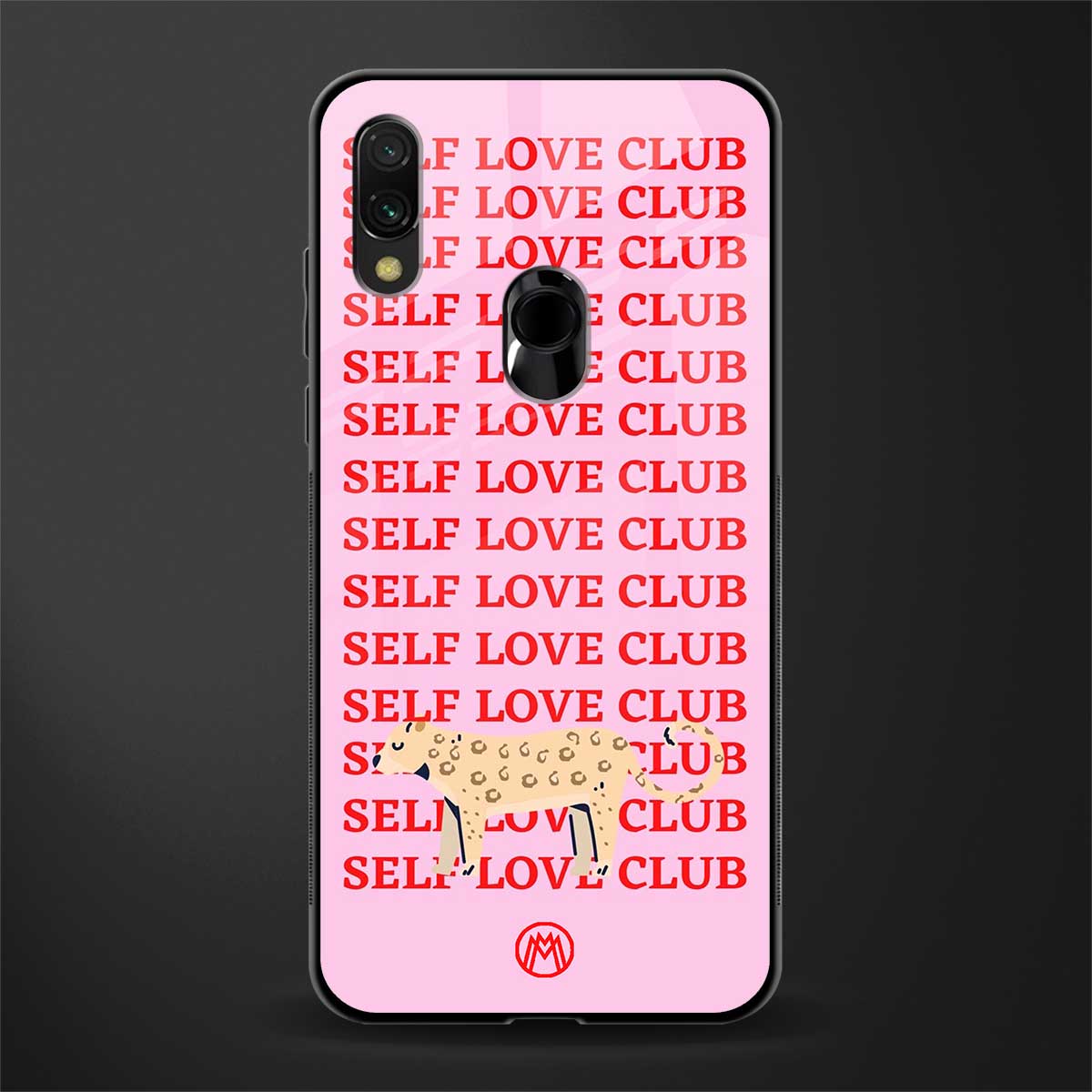 self love club glass case for redmi note 7s image