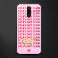 self love club glass case for redmi 8 image