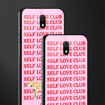 self love club glass case for redmi 8a image-2