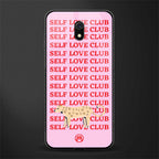 self love club glass case for redmi 8a image