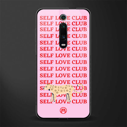 self love club glass case for redmi k20 image