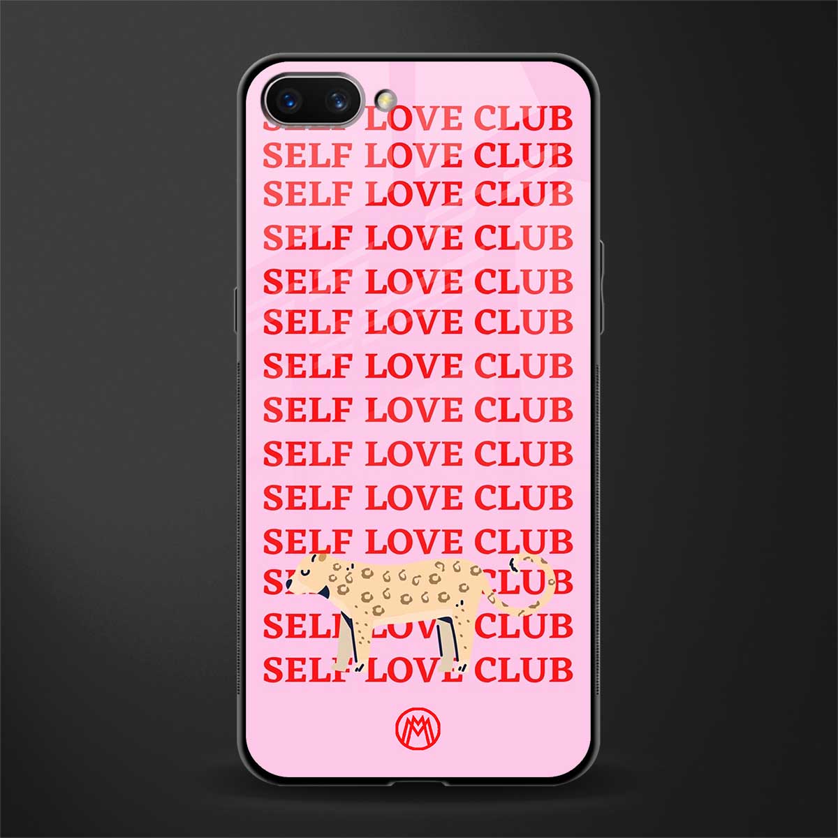 self love club glass case for realme c1 image