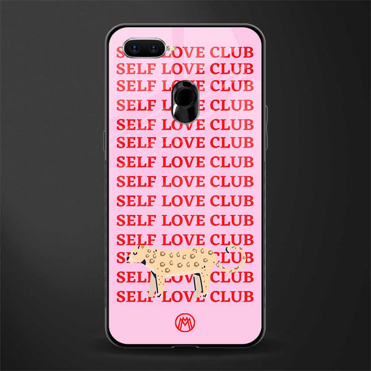 self love club glass case for oppo a7 image